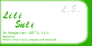 lili suli business card